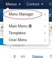 Menu Manager