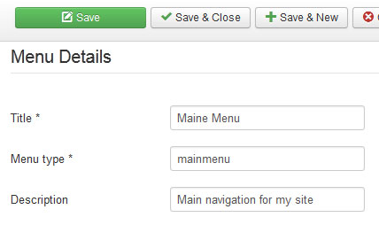 Create Menu Category